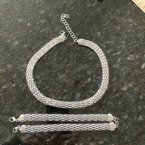 9SQ Stainless Steel Necklace and Bracelets